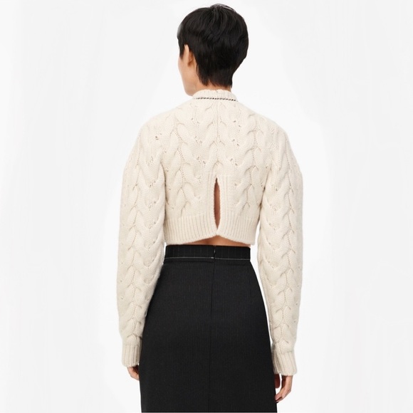 ZARA LIMITED EDITION CHAIN CASHMERE SWEATER SIZE M - Picture 5 of 12